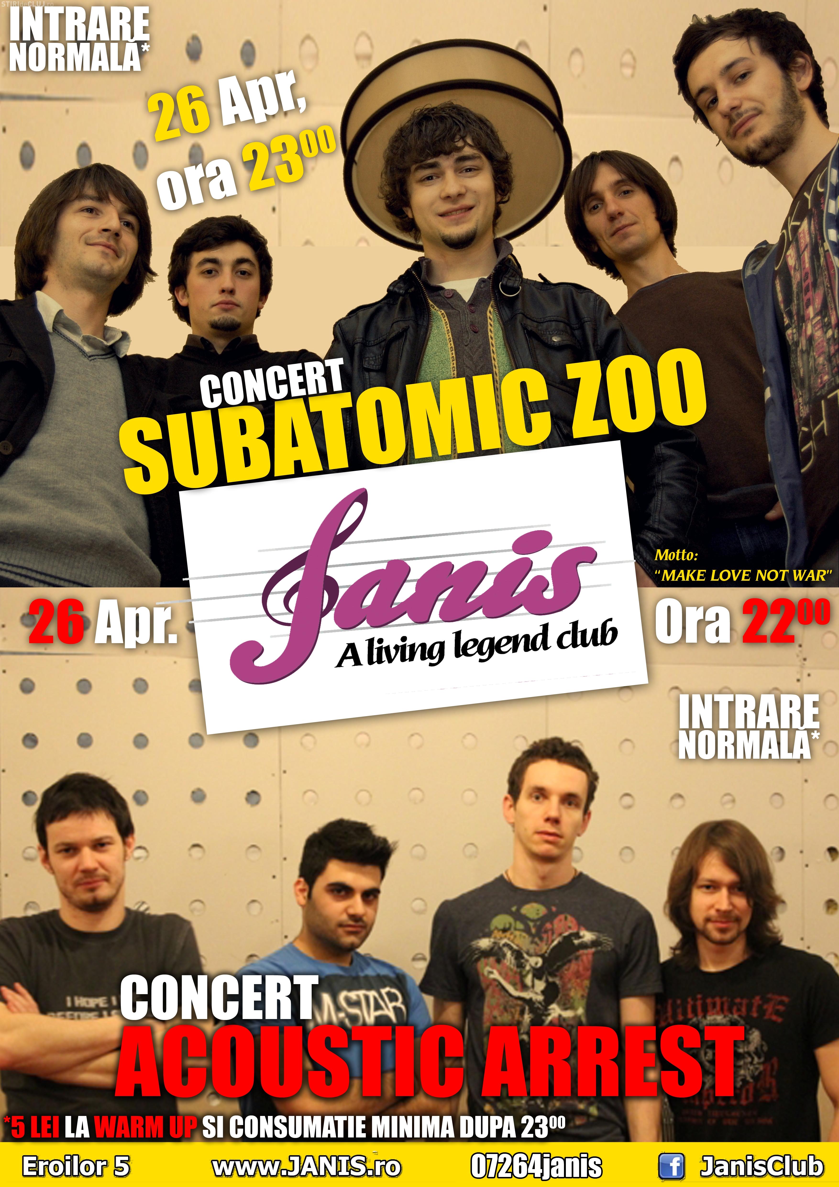 Doua concerte in aceasta seara in Janis Club. Poti castiga invitatii la festivalul de la Suncuius. Vezi ce alte surprize v-au mai pregatit(P)