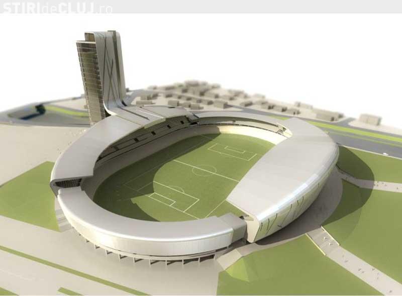 Turnul stadionului municipal "Cluj Arena", construit intr-un parteneriat public-privat