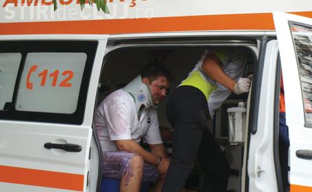 Accident in Piata Lucian Blaga din Cluj - Napoca. Un sofer baut a intrat intr-o ambulanta care transporta un pacient