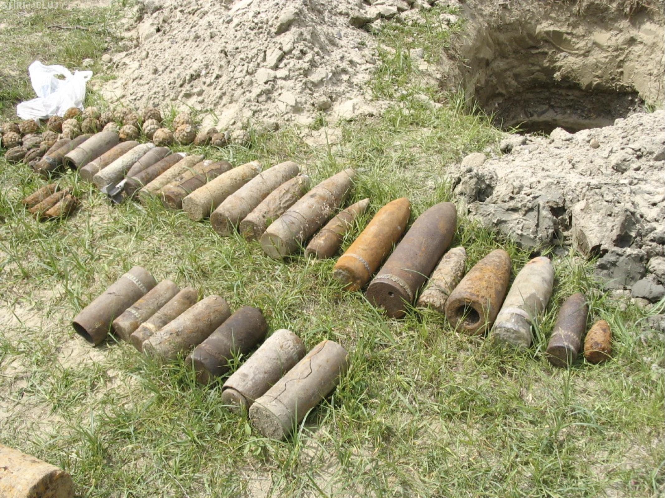 Luna, Cluj: 55 de bombe neexplodate au fost gasite  la Luna pe aliniamentul Autostrazii Transilvania