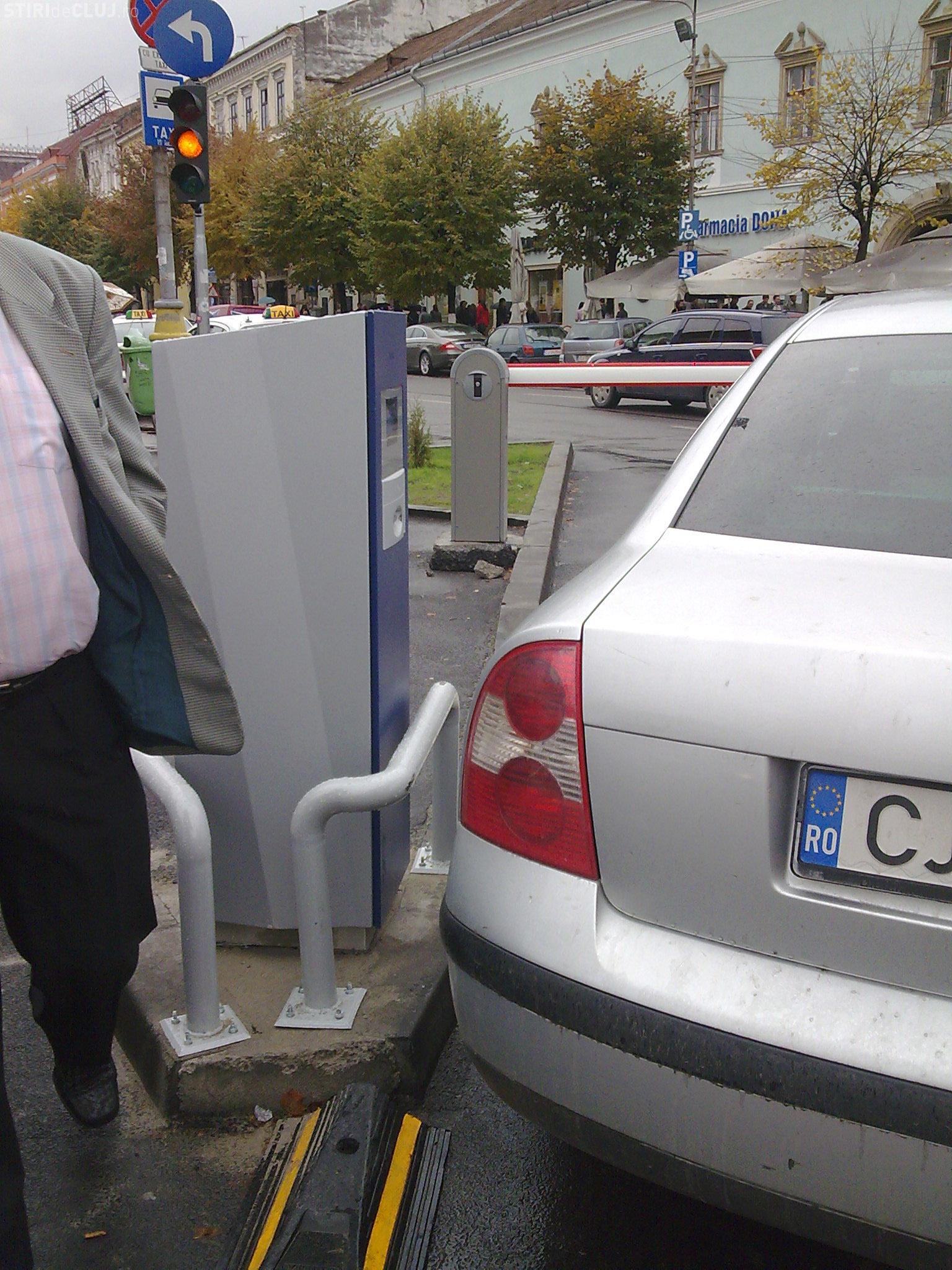 Abia inaugurata, bariera de la parcarea din Piata Unirii din Cluj