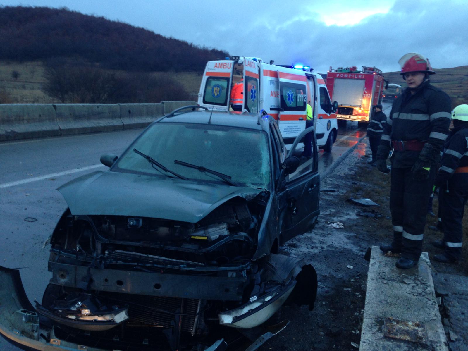 Accident Pe Un Drum Din Cluj Un șofer S A Răsturnat Cu Mașina Pe