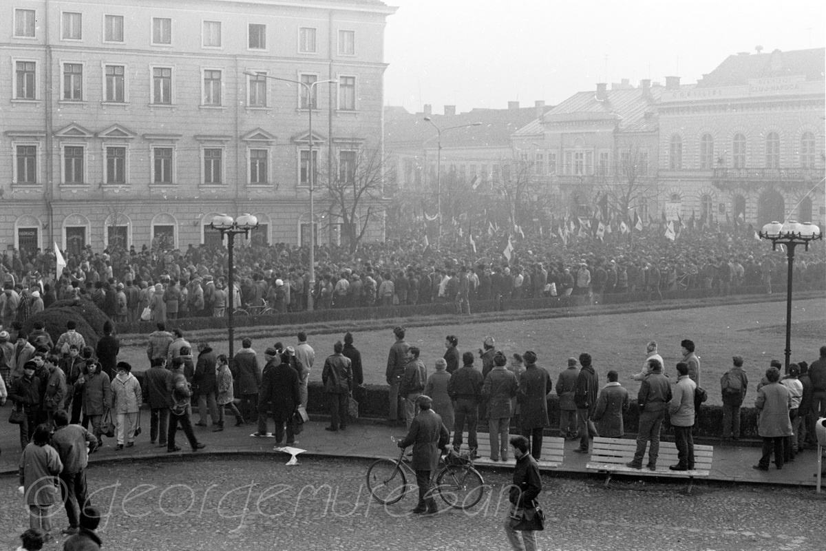Un fotograf a surprins panica din centrul Clujului, din 21 decembrie