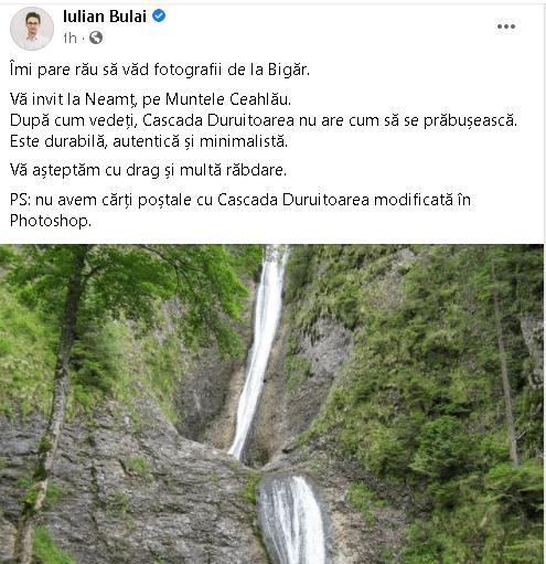 Postarea-lui-Iulian-Bulai-dupa-prabusirea-cascadei-Bigar-Facebook-Q-Magazine.png