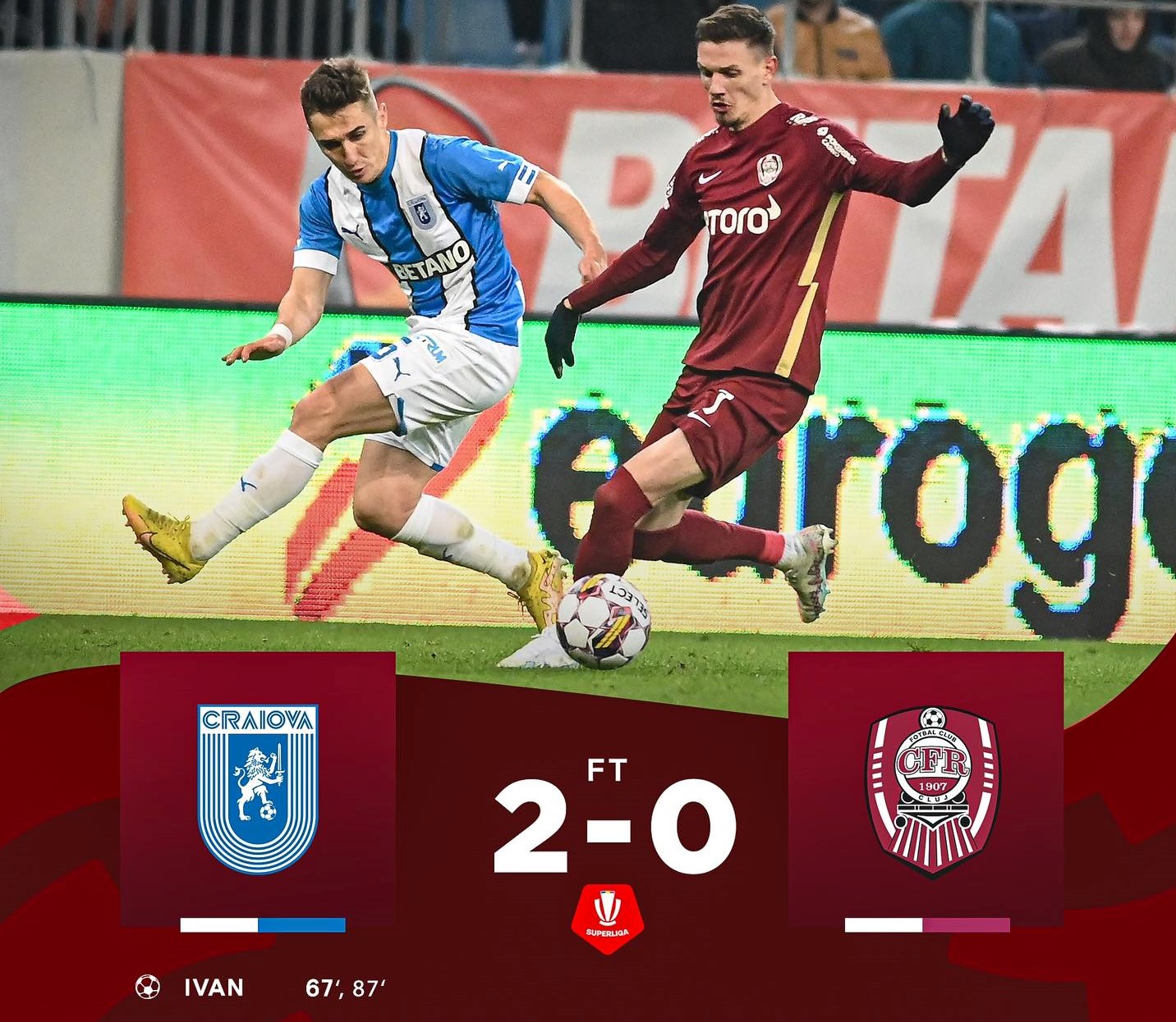 CFR Cluj - FC Hermannstadt 0-1. Coșmar pentru Dan Petrescu în ultimul meci  din 2022. Sibienii au dat lovitura în prelungiri - Playsport