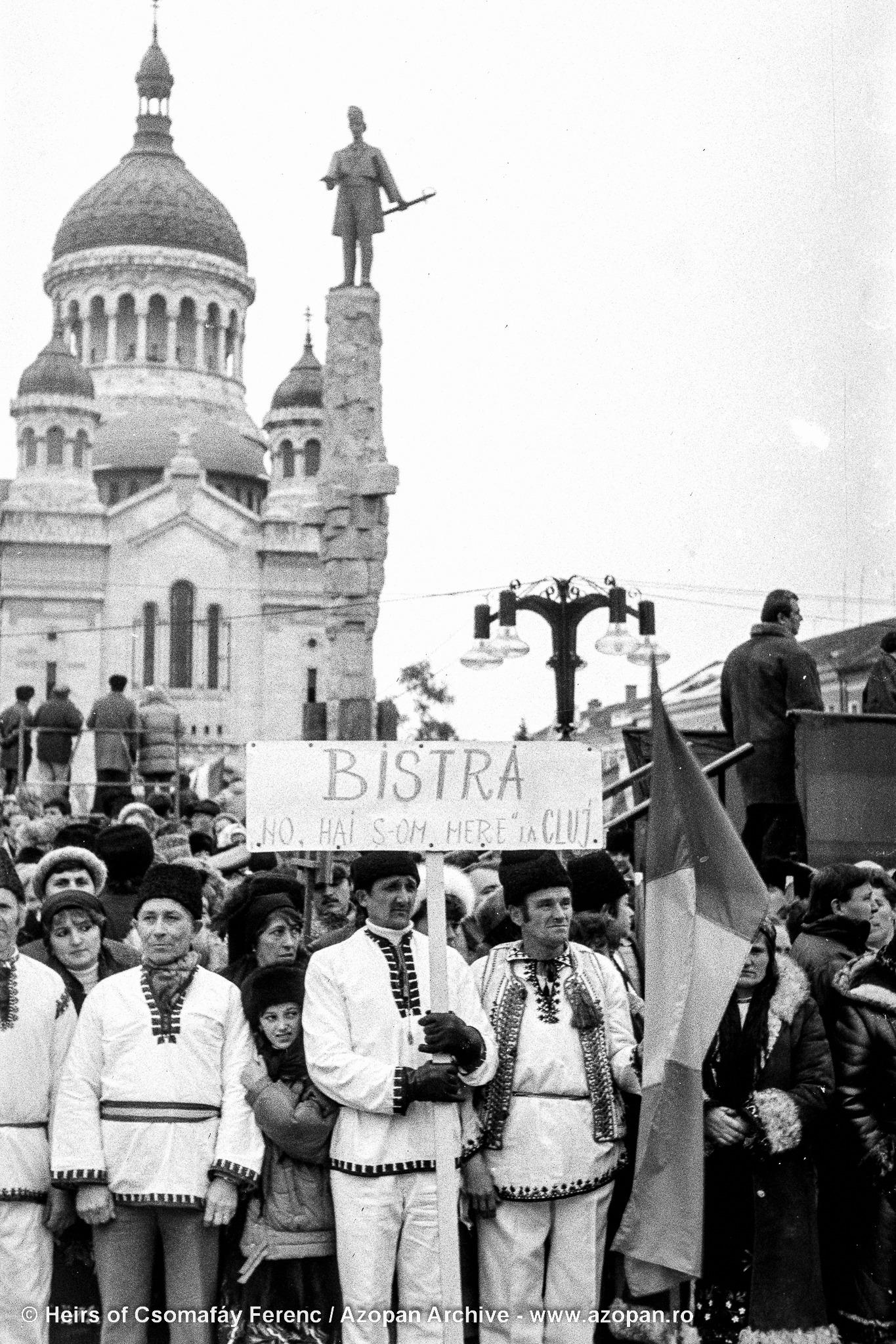 Imagini nemaivăzute din era Funar, de la inaugurarea statuii lui Avram Iancu din 1993. „No, hai