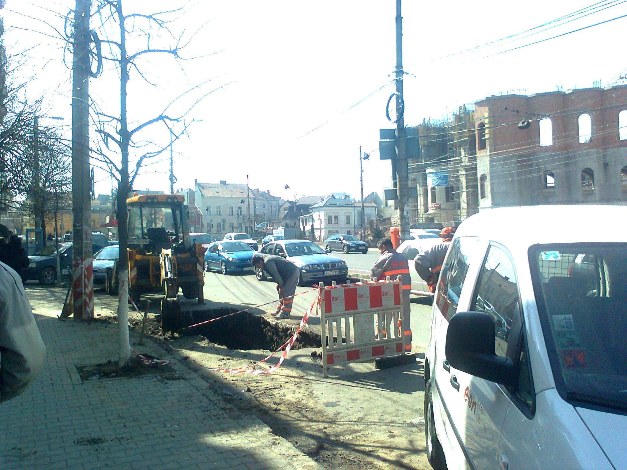 EON Gaz a spart si in Piata Cipariu FOTO Ştiri de Cluj