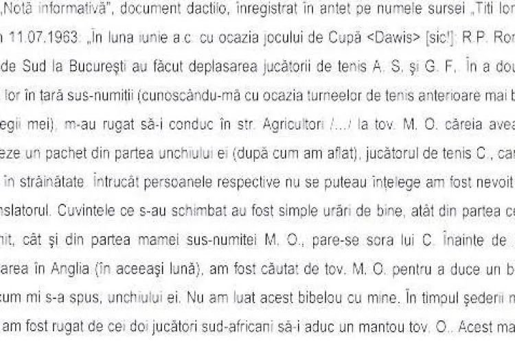 Ion Tiriac a fost recrutat de securitate in 1963