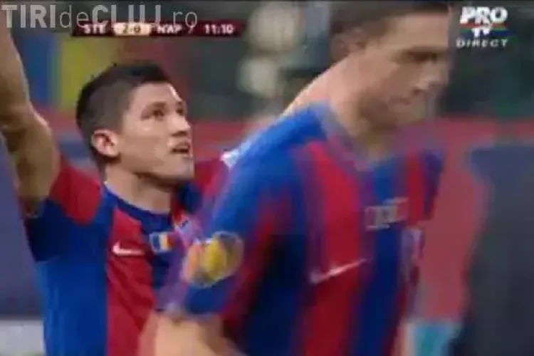 Gol Tanase, in minutul 10, de la peste 40 de metri! Steaua - Napoli 3-3 / VIDEO