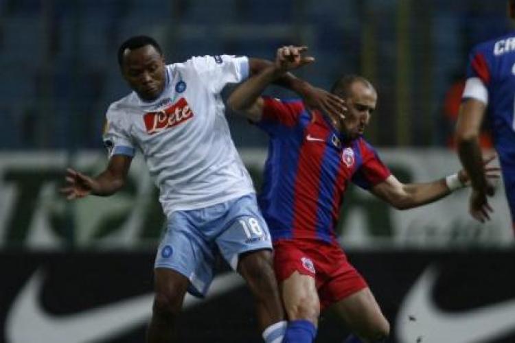 Steaua-Napoli 3-3. Stelistii au fost egalati in minutul 98