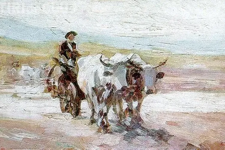 "Car cu boi" de Nicolae Grigorescu a fost vandut cu 155.000 de euro