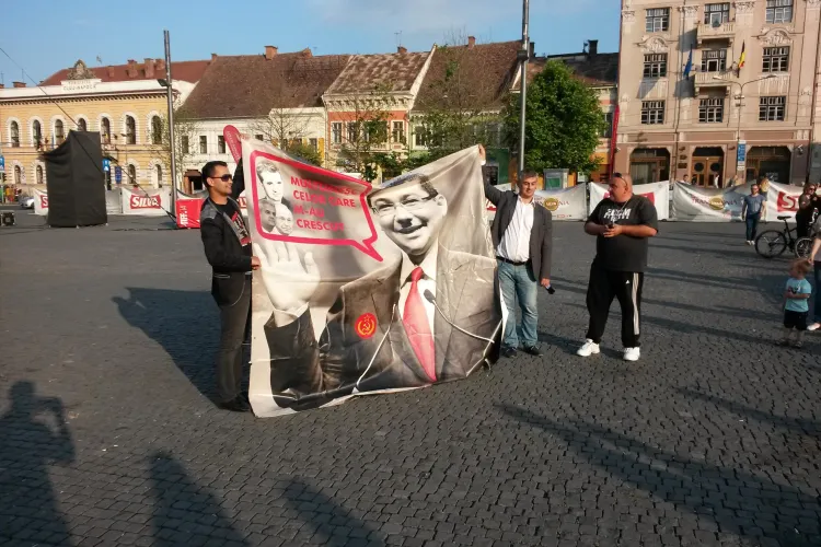 Protestul ANTI - PONTA de joi seara blochează traficul în Cluj-Napoca