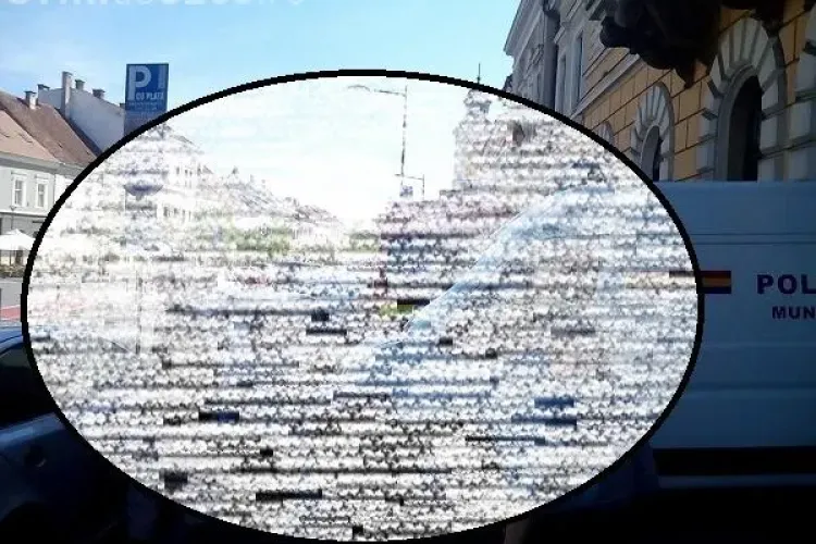 Cum a blocat un șofer clujean Poliția locală și un echipaj SMURD FOTO