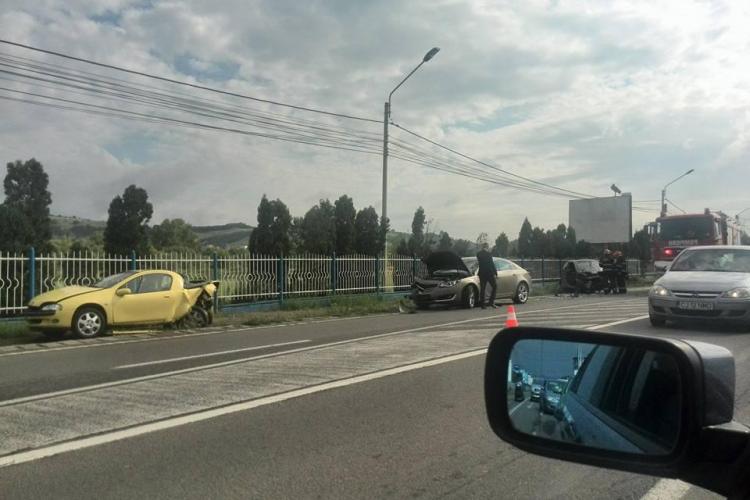 Accident în lanț în Florești! Șoferii au stat în trafic pe cel mai periculos drum din județ - FOTO