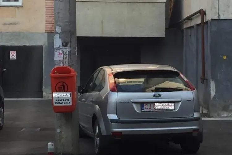 Pentru că POATE sau că TREBUIE! Cum și-a ”SECURIZAT” parcarea un angajat al Primăriei Cluj-Napoca