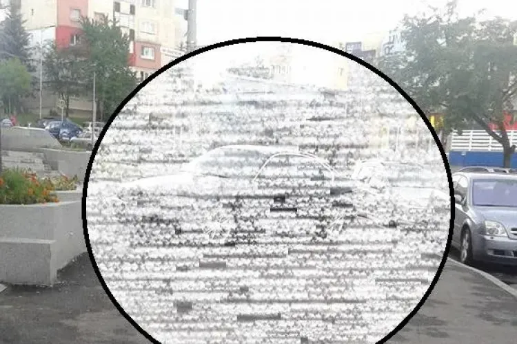 Parcare de ”boss” la Cluj. Cum și-a lăsat BMW-ul pe trotuar FOTO