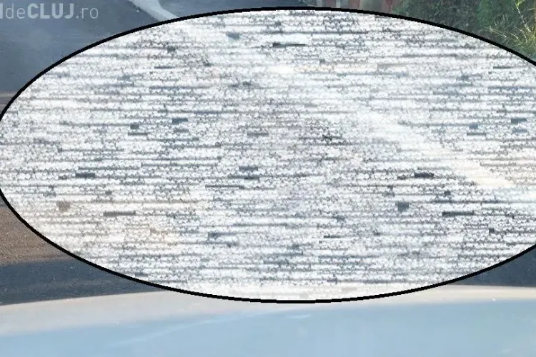 Cum arată o stradă din Cluj, la doar două săptămâni după asfaltare FOTO