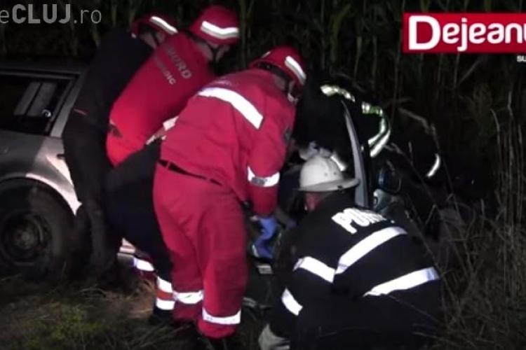 Accident mortal pe un drum din Cluj. Una din victime a fost salvată de un paramedic care trecea prin zonă VIDEO