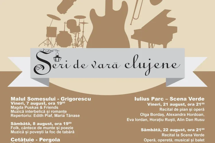 Seri de Vară Clujene 2015. PROGRAM și LOCAȚII