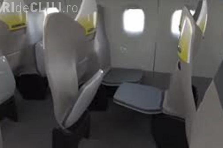 Cum se vor înghesui mai mulți pasageri în avioane. Nou model de dispunere a scaunelor - VIDEO