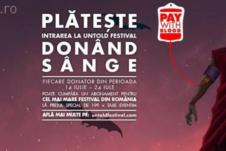 Donezi sânge și ai reducere substanțială la UNTOLD Festival