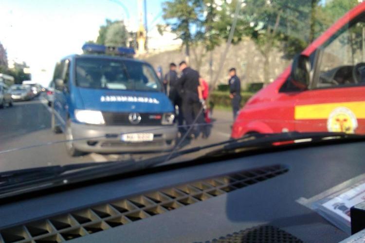 Accident pe Calea Florești! A fost implicată o mașină a Jandarmeriei Cluj - FOTO