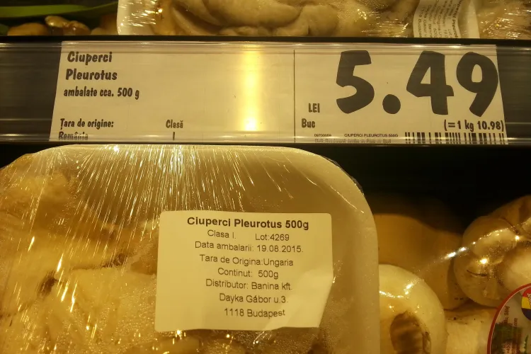 Kaufland Mărăști vinde ciuperci din Ungaria sub marca romaneasca - FOTO
