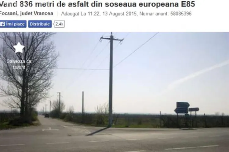 Un român vinde UN KILOMETRU dintr-un drum european