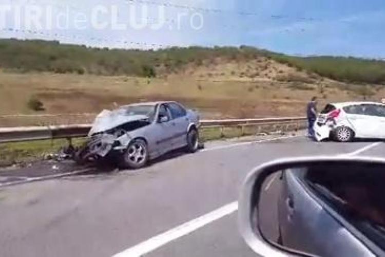 Accident pe centura Apahida! Trei mașini distruse de un șofer de BMW - VIDEO