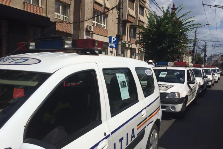 Polițiștii din Cluj au făcut un MARȘ comemorativ pentru colegul lor omorât de afaceristul turc - FOTO