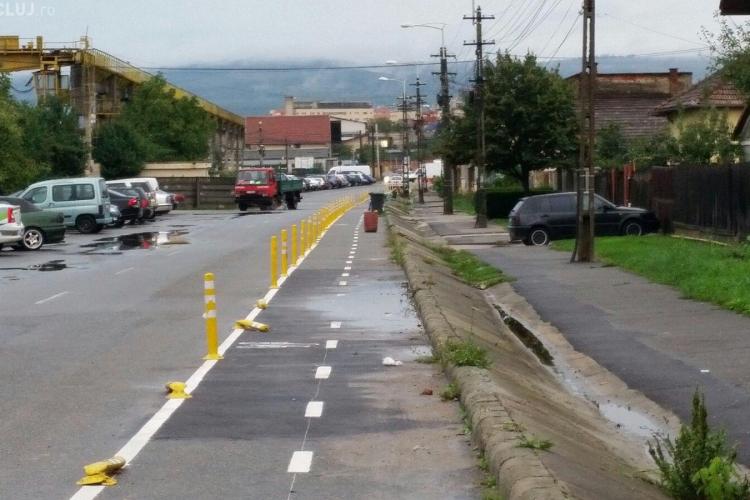 Clujenii băștinași sunt în RĂZBOI cu pistele de bicicliști. Ce se întâmplă pe strada Fabricii de Zahăr - FOTO