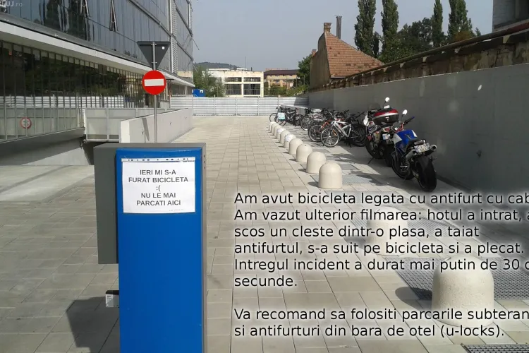 I-au furat bicicleta de la The Office. Ce mesaj a lăsat un clujean - FOTO
