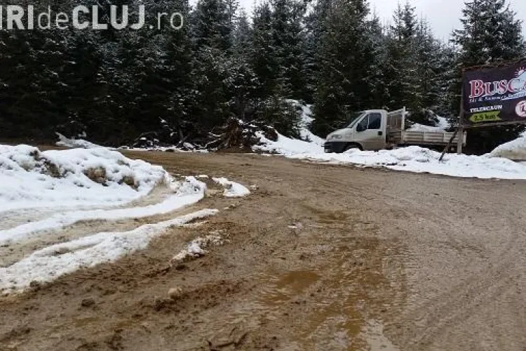 Ce se întâmplă cu drumul spre pârtia Buscat! Răspunsurile sunt dezamăgitoare