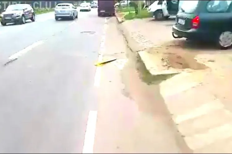 În ce hal arata pista de biciclete de pe strada Corneliu Coposu VIDEO