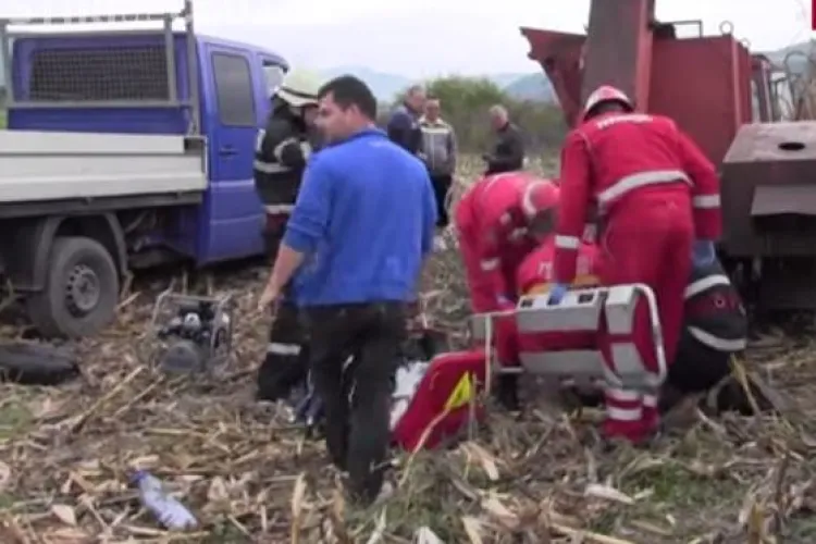 Tânăr clujean, mutilat pe viață de o mașină de cules porumb VIDEO