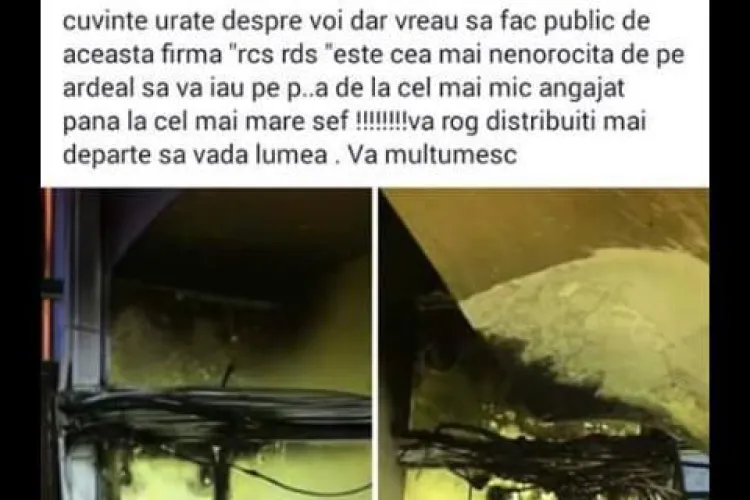 Ce a pățit un clujean cu o firmă MARE de internet, după ce un ”binevoitor” a dat foc cablurilor