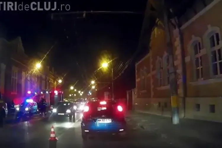 Accident duminică seara pe Calea Mănăștur, lângă Fabrica de Bere - VIDEO
