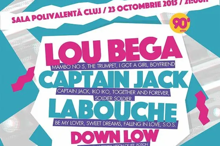 Știri de Cluj pune la bătaie 14 bilete pentru MEGA concertul Lou Bega, La Bouche, Boomfunk MC'S și Down Low! Cum poți câștiga