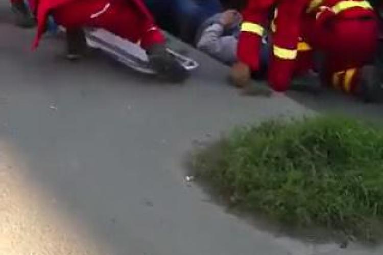 Accident pe strada Câmpina. Un bărbat a fost rănit grav de un BMW - VIDEO