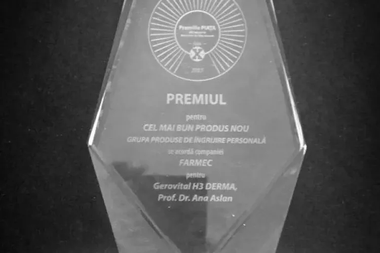 Gama Gerovital H3 DERMA+ Prof. Dr. Ana Aslan, declarat cel mai bun produs nou de îngrijire personală la Premiile Piața 2015 (P)