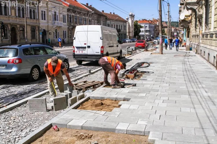 Polițiștii fac razii la muncitorii care se ocup de reabilitarea străzilor din Cluj. Au dat amenzi de este 50.000 lei