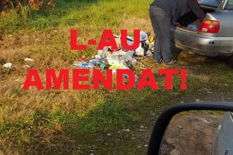 Poliția locală l-a amendat pe nesimțitul care își arunca gunoaiele sub Podul Hingherilor - FOTO