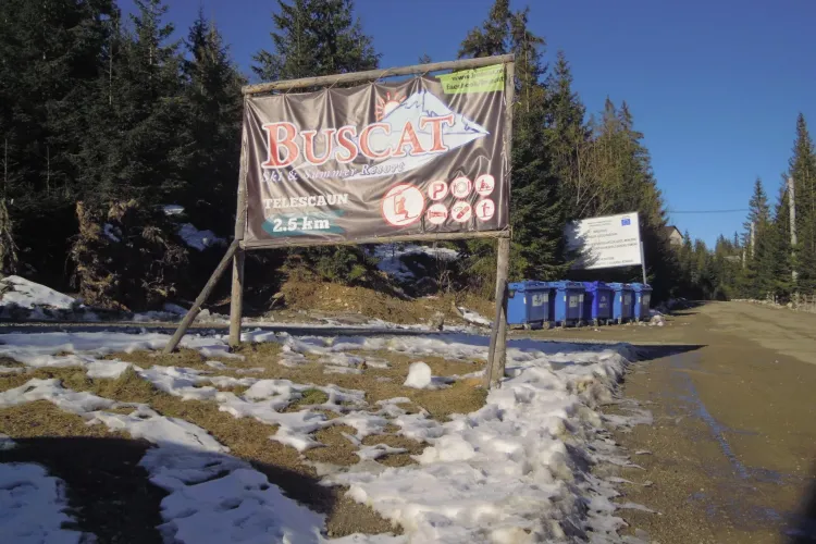 Drumul spre pârtia Buscat a fost pietruit - FOTO