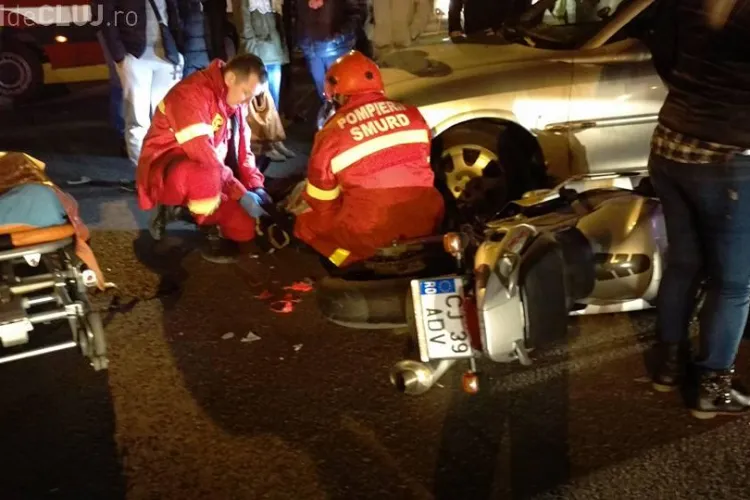 Motociclist rănit grav de o șoferiță neatentă, în cartierul Zorilor