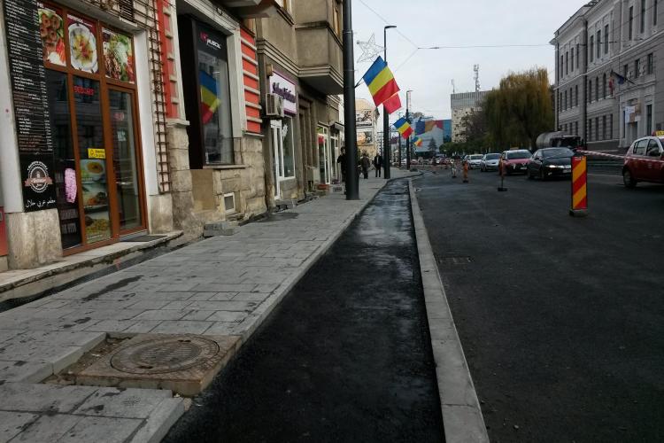 Strada Barițiu, cu zona bancară și cea de la Universitatea Tehnică, va fi finalizată până în 15 decembrie