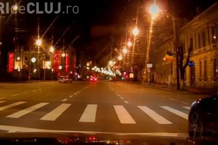 Ce a pățit un clujean care nu a mai avut răbdare să stea la semafor. Era noapte, dar Poliția a acționat - VIDEO