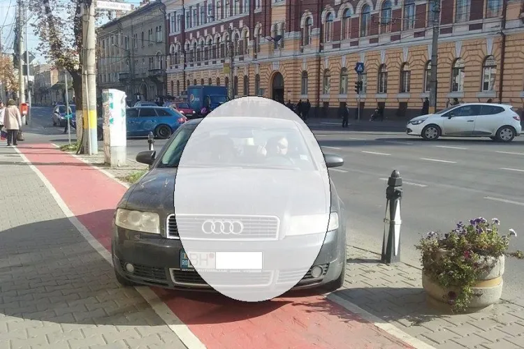 Parcare de gentleman. Ce a făcut un bihorean surprins cu o parcare de BOU - FOTO
