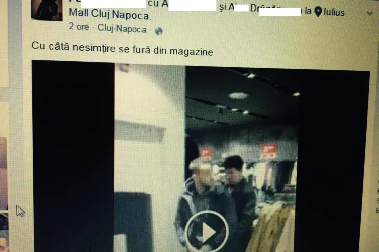 Doi șmecherași s-au filmat în timp de ”furau” din Iulius Mall Cluj