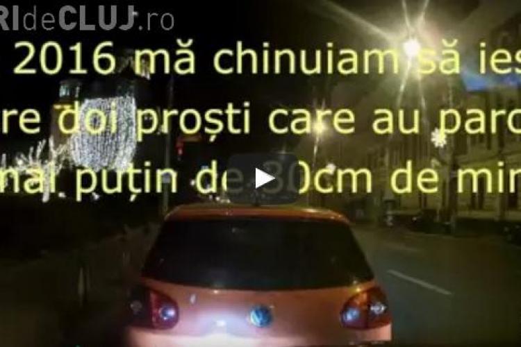 Șofer clujean ”încarcerat” între mașini: Nicio faptă bună nu este nepedepsită - VIDEO