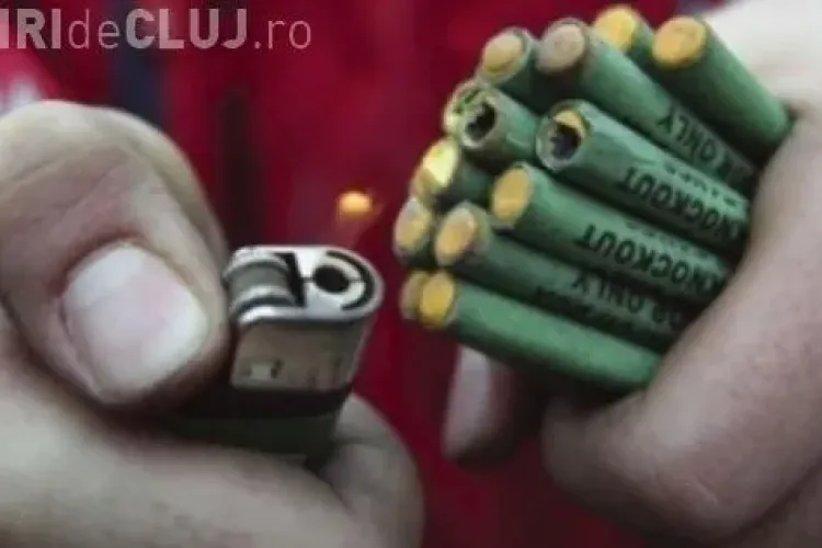Clujeni prinși de polițiști că foloseau petarde. S-au ales cu dosar penal